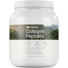 CollaVita envase frontal mostrando 32 oz y 90 porciones para confianza