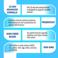 Colon Cleanser and Detox en mano de usuario indicando conveniencia y dosificación