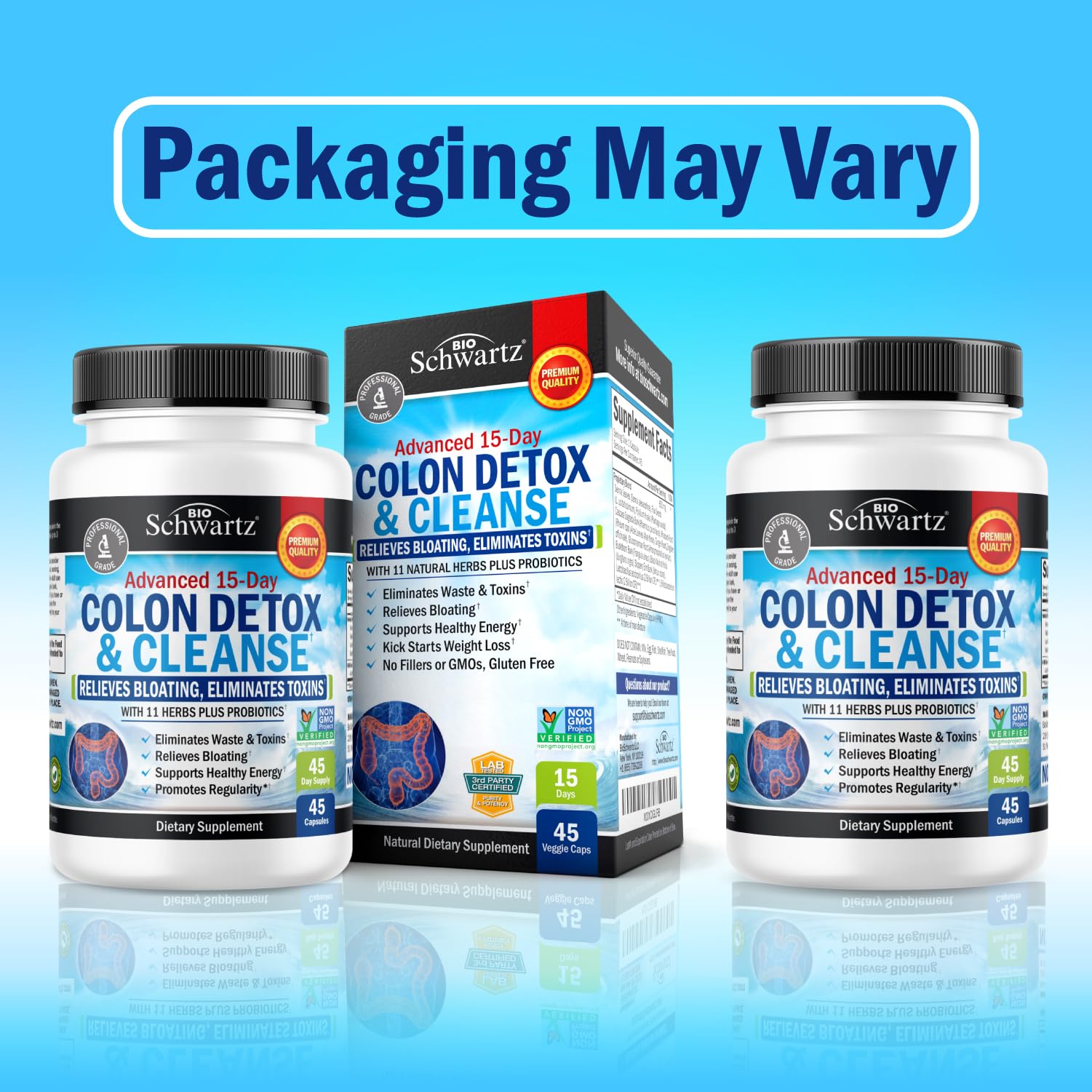 Colon Cleanser and Detox psyllium y linaza mostrando textura y aporte de fibra