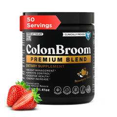 ColonBroom envase frontal sabor fresa, presentación clara y conveniente
