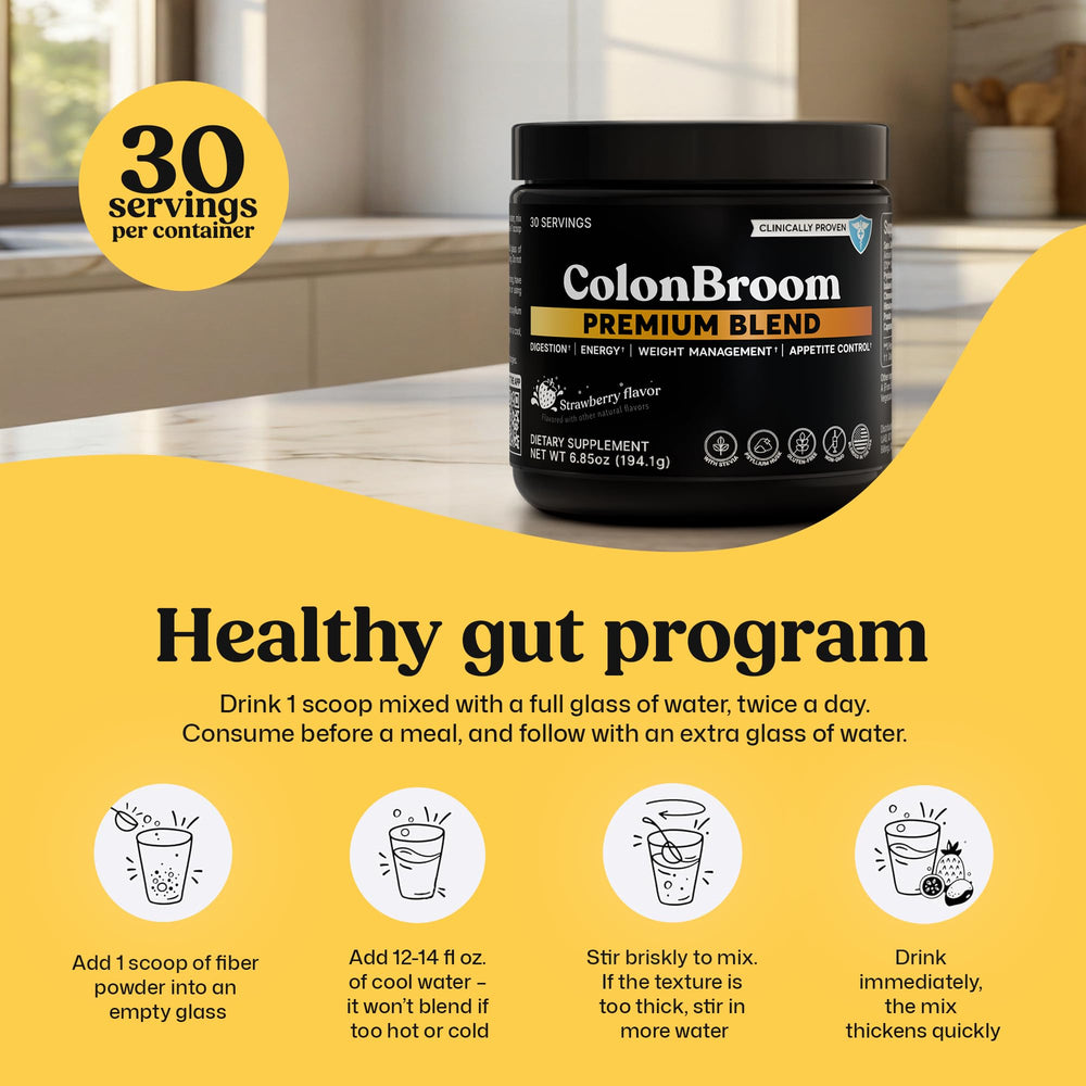 ColonBroom en mesa de desayuno, complemento para rutina matutina equilibrada