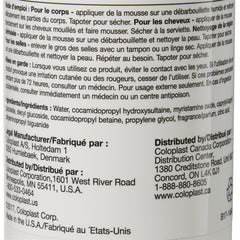 Coloplast espuma espesa que ilustra textura y limpieza efectiva