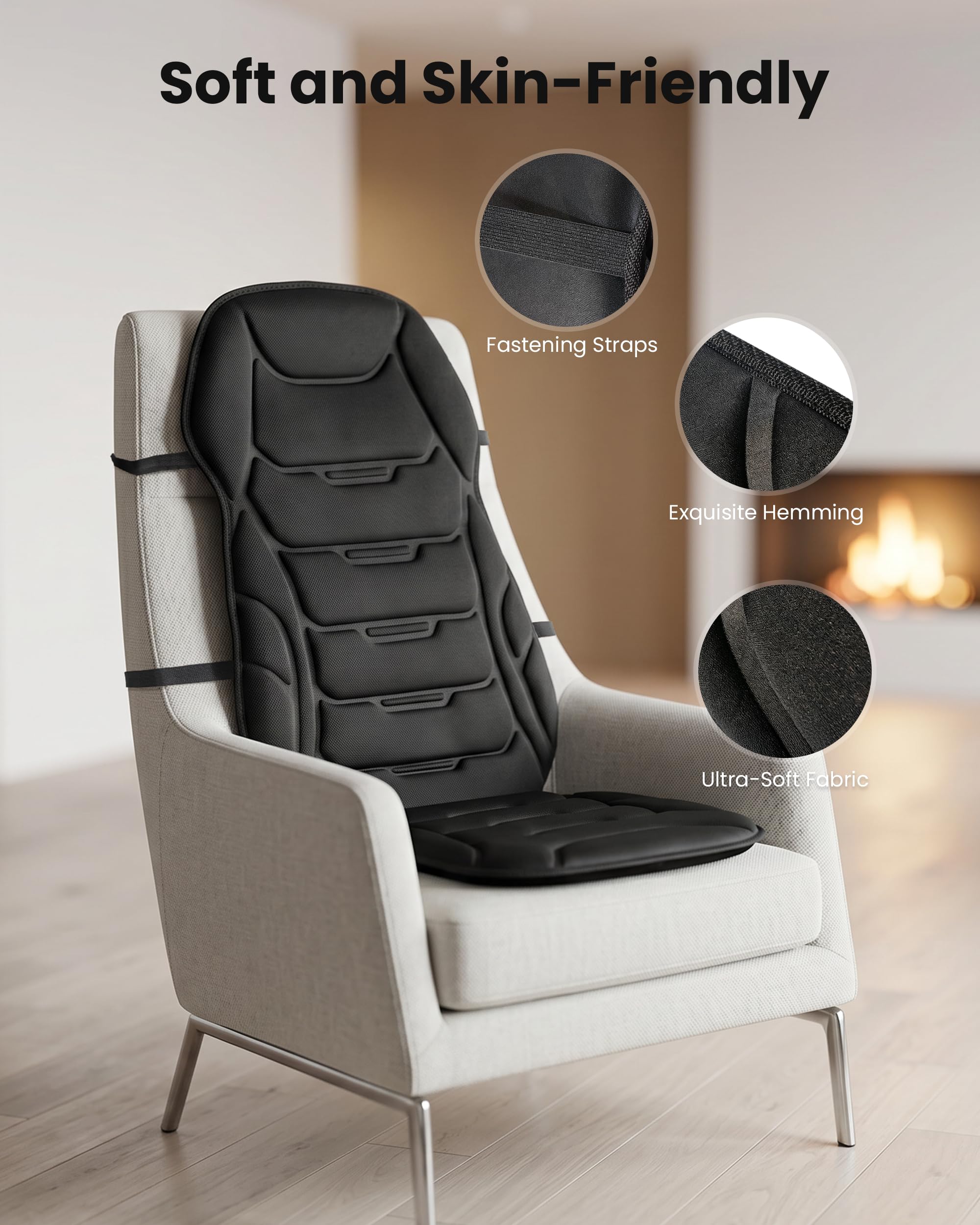 COMFIER comparación de tamaño junto a una silla para visualizar ajuste universal