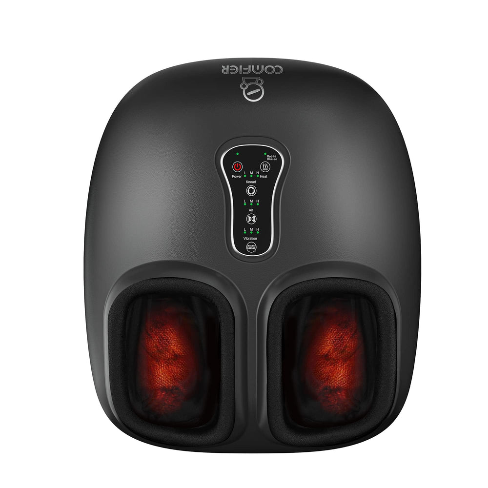 COMFIER vista frontal del masajeador mostrando diseño moderno y fácil uso