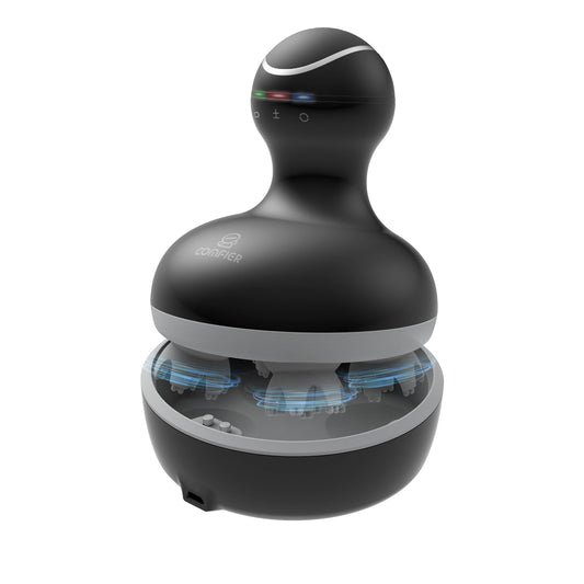 COMFIER vista frontal del masajeador mostrando su diseño portátil y práctico
