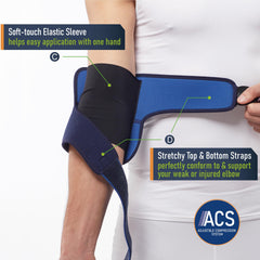 Comforband soporte en uso por tenista para mejor rendimiento