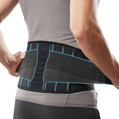 Comforband faja frontal XXL mostrando ajuste y cobertura lumbar para soporte cómodo