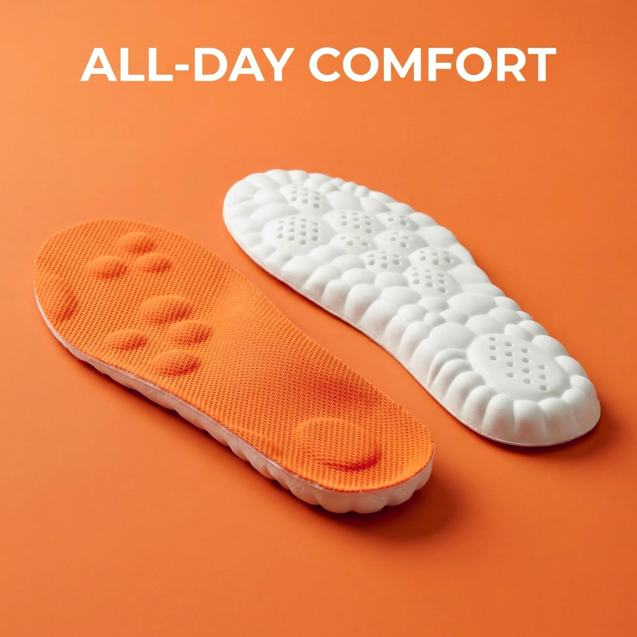 Comfort 365 plantillas dentro de zapatillas mostrando confort en uso