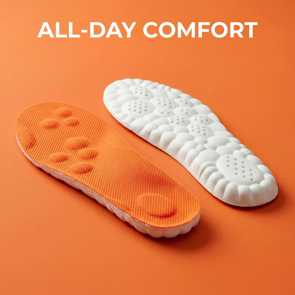 Comfort 365 plantillas dentro de zapatillas mostrando confort en uso