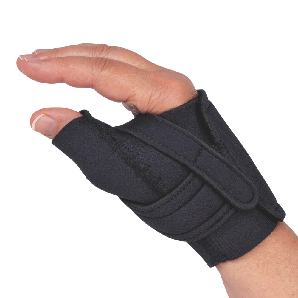 Comfort Cool empaque frontal mostrando la férula y ventaja de soporte