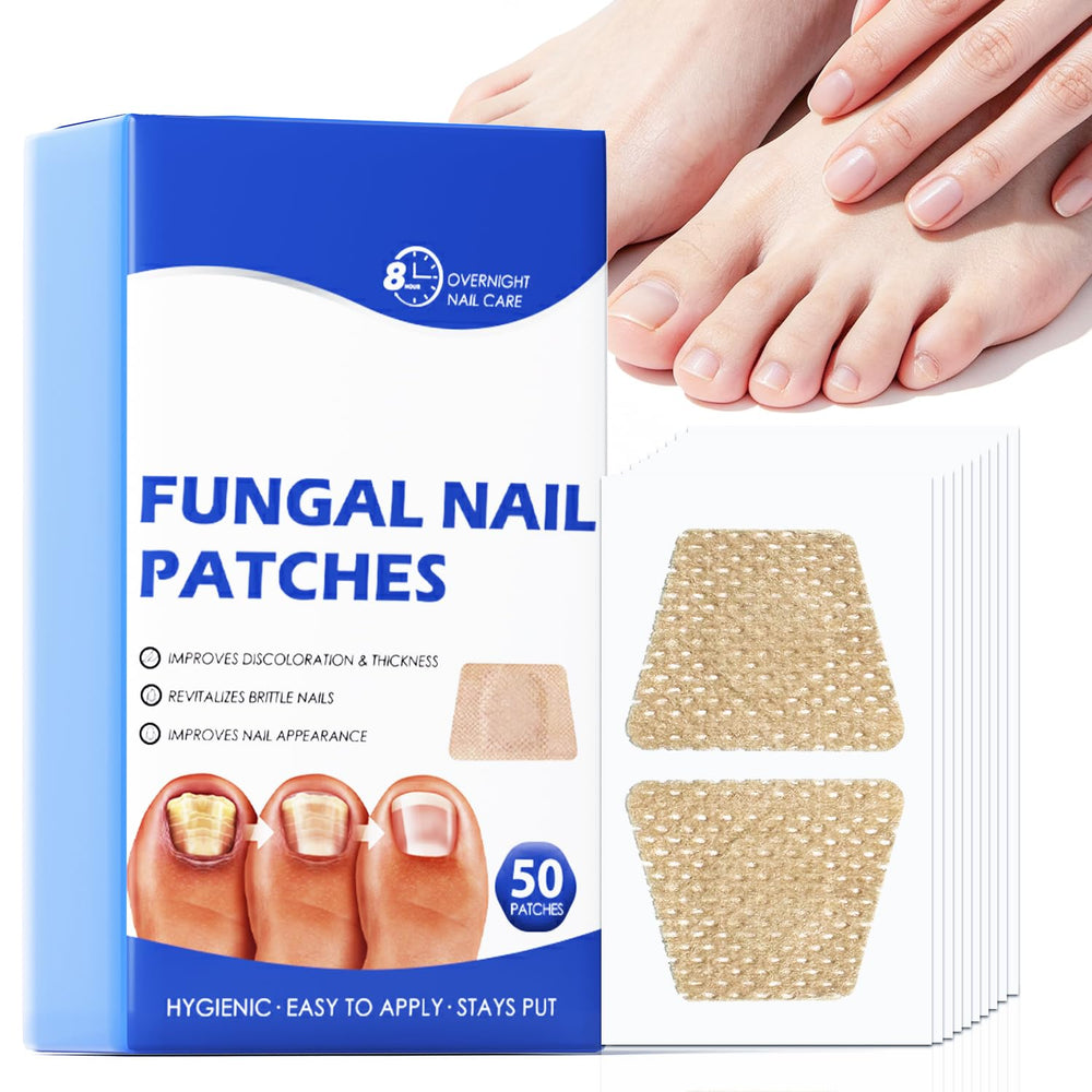 Comfort empaque frontal mostrando 50 parches y beneficios