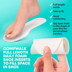 Comfwalk vista superior de plantilla completa para recortar y adaptar