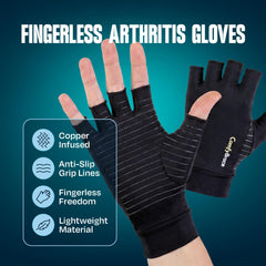 ComfyBrace guantes en uso escribiendo en teclado con mayor control
