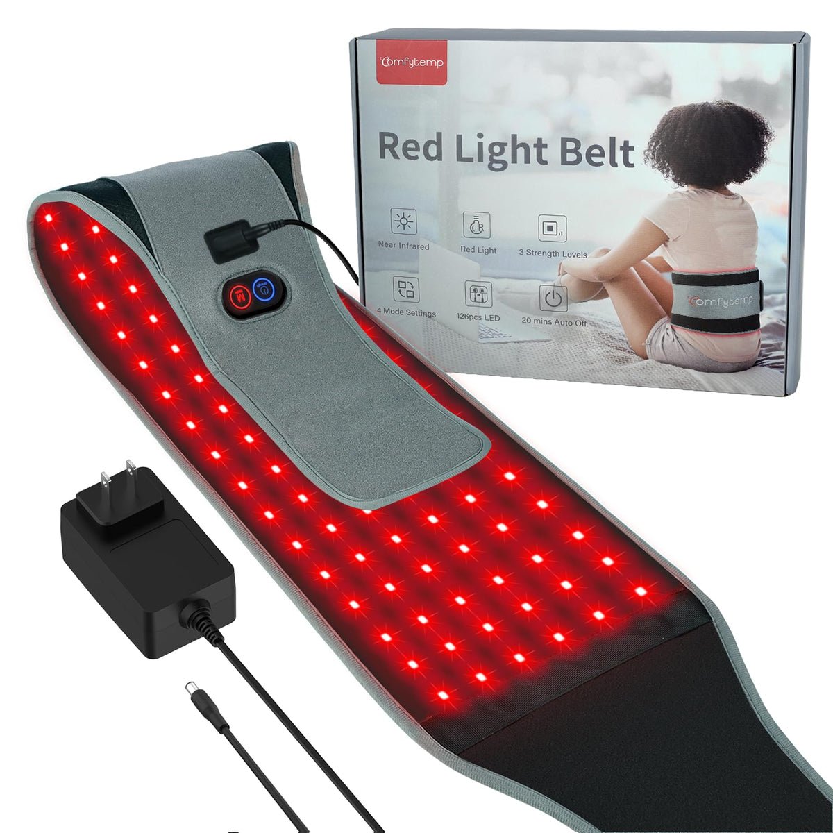 Comfytemp cinturón frontal en su empaque mostrando diseño cómodo