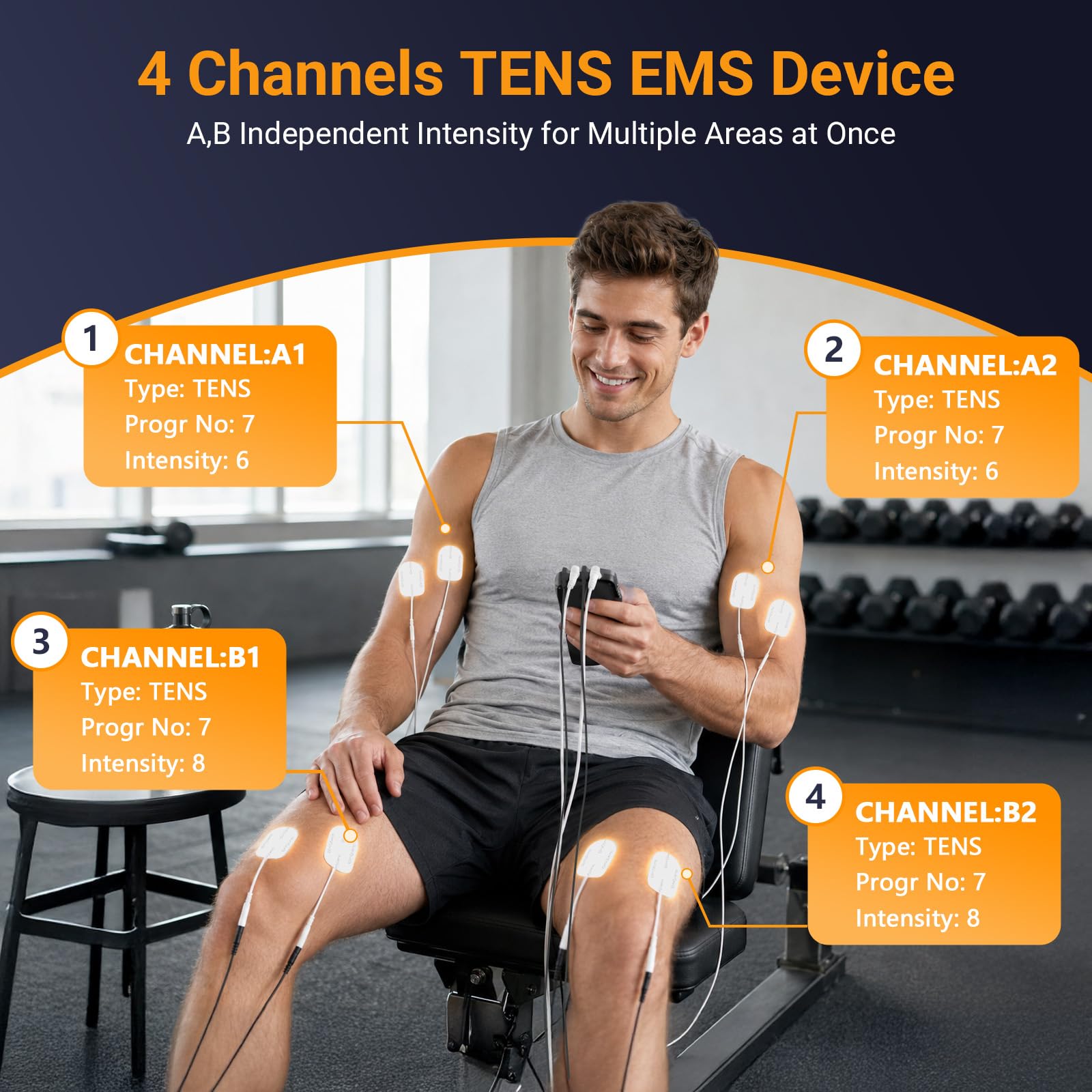 Comfytemp paquete de 10 electrodos médicos reutilizables listo para diferentes zonas del cuerpo