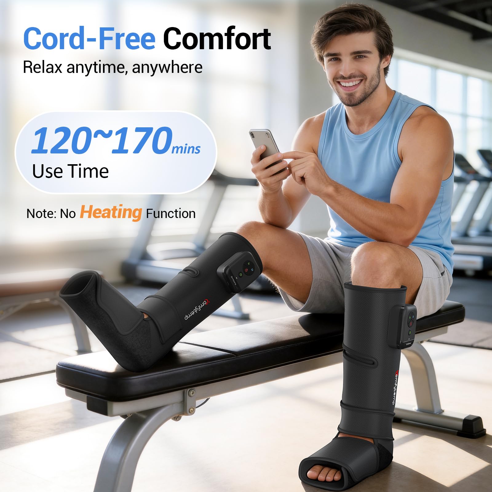 Comfytemp masajeador en uso en el salón proporcionando relajación después del trabajo