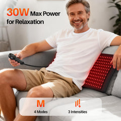 Comfytemp pad envuelto en rodilla demostrando adherencia y movilidad cómoda