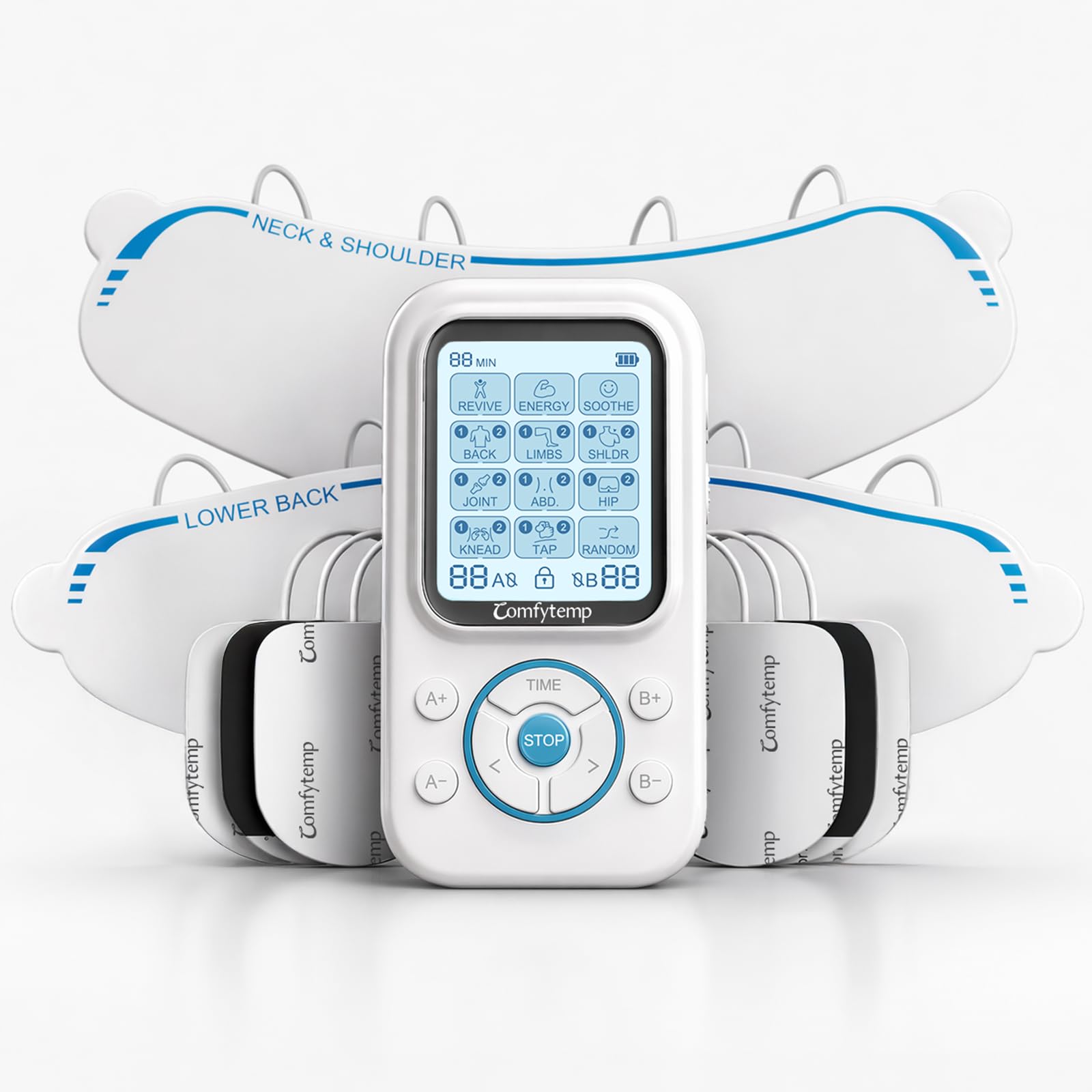 Comfytemp vista frontal del dispositivo con pantalla grande, facilita control rápido