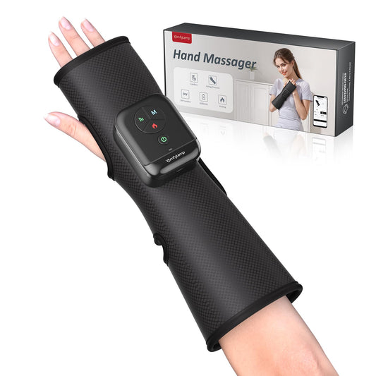 Comfytemp vista frontal del masajeador envuelto en mano para comodidad portátil
