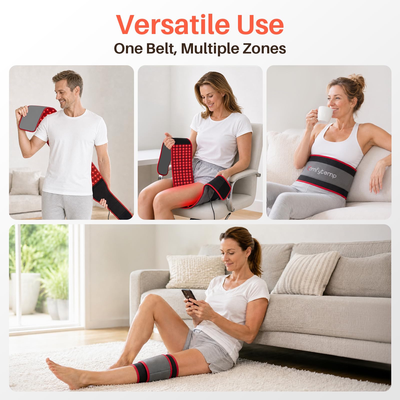 Comfytemp detalle del material flexible que mejora el ajuste corporal