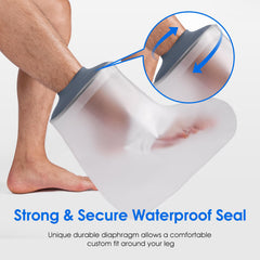 COMFYTHERA funda puesta en un pie adulto demostrando protección y comodidad