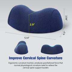 COMFYTHERA colocada en sofá para soporte cervical durante lectura y descanso