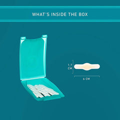 Compeed envase abierto con almohadillas listas y contenido visible