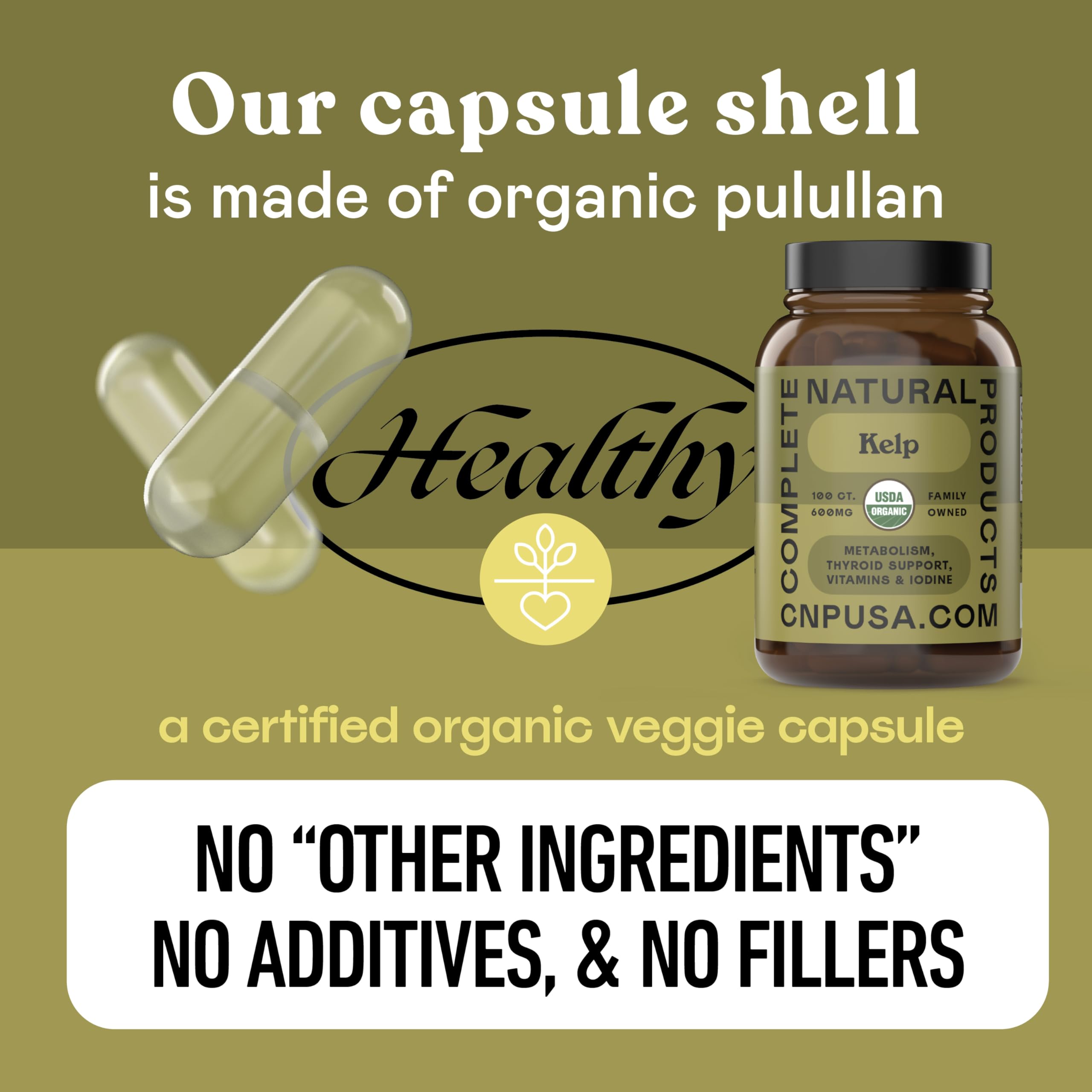 Complete Natural Products botella sobre madera, presentación natural y confiable