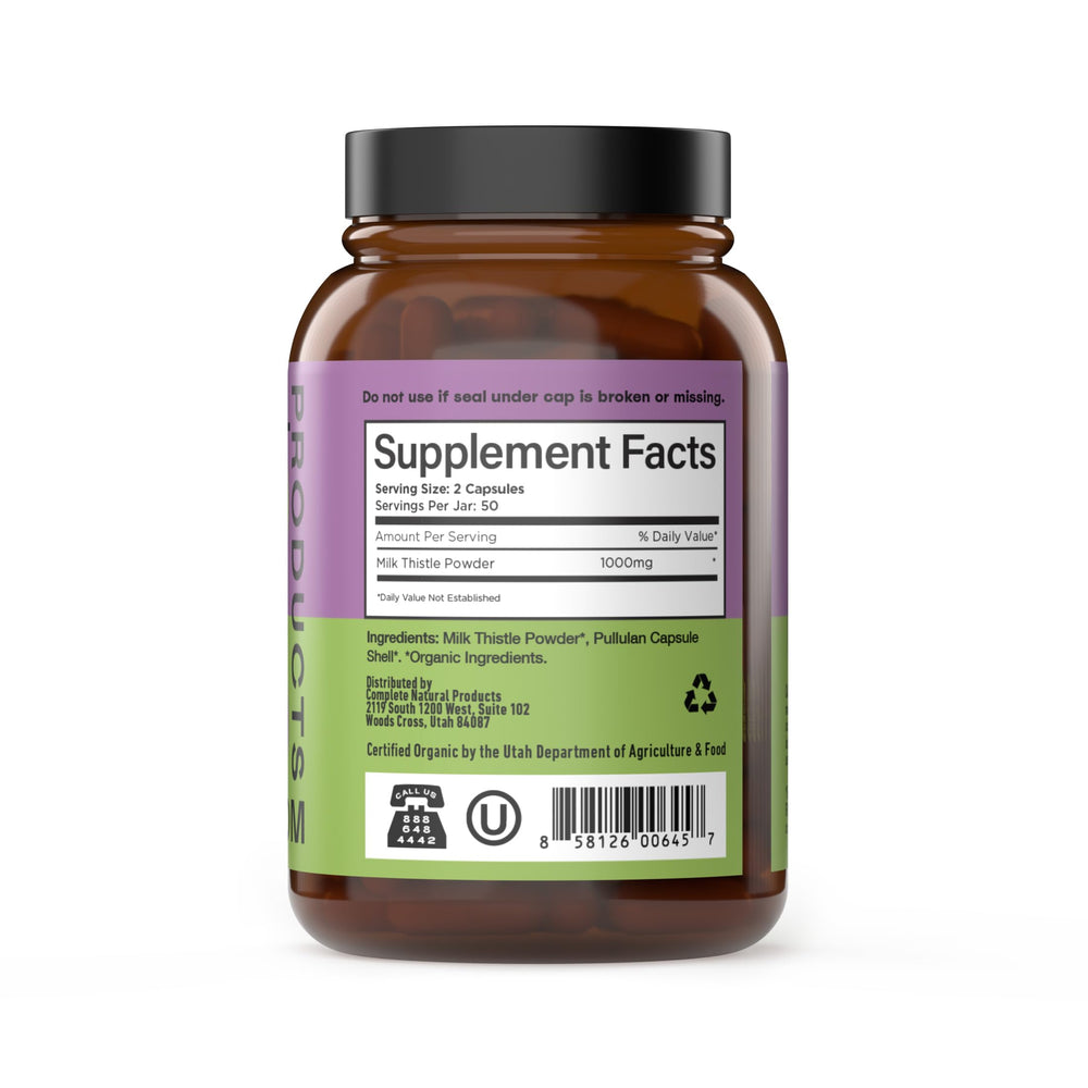 Complete Natural Products cápsulas veganas en primer plano, fáciles de tragar para uso diario