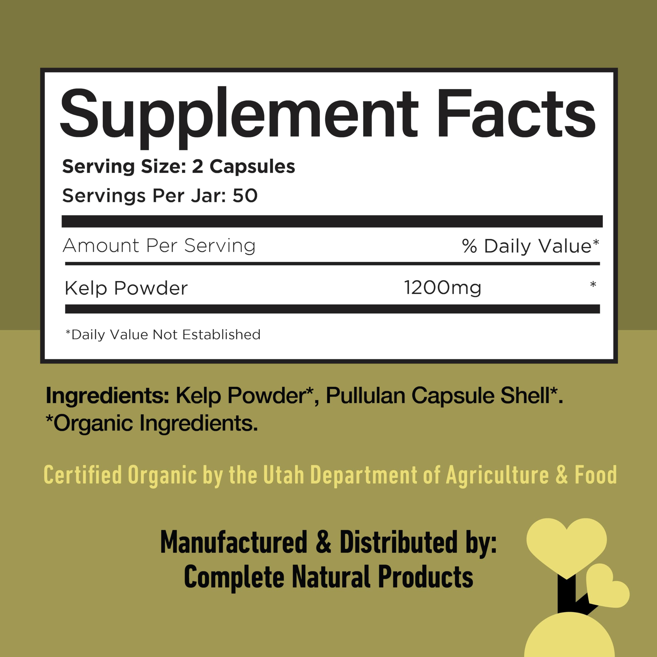 Complete Natural Products comparación de tamaño de cápsulas para evaluación práctica