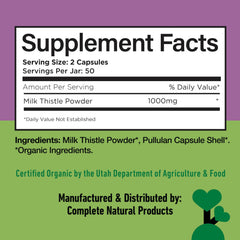 Complete Natural Products frasco en mano para comparar tamaño y suministro prolongado