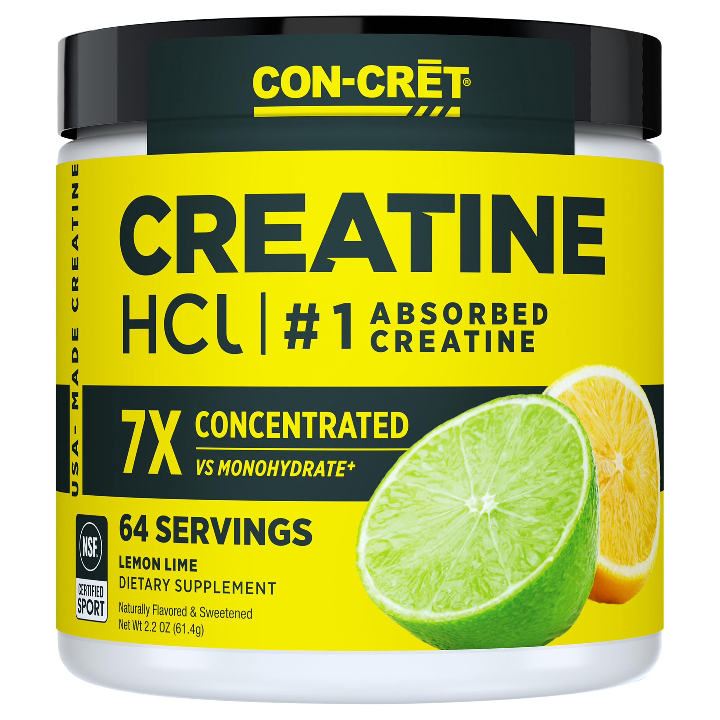 CON-CRET envase frontal mostrando sabor limón-lima y beneficios rápidos