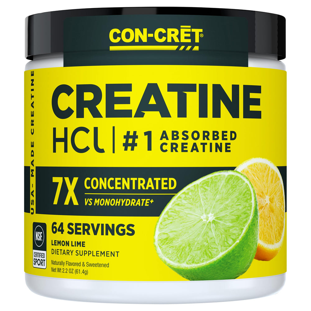 CON-CRET envase frontal mostrando sabor limón-lima y beneficios rápidos