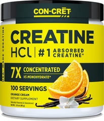 CON-CRET envase frontal naranja crema mostrando marca y porciones