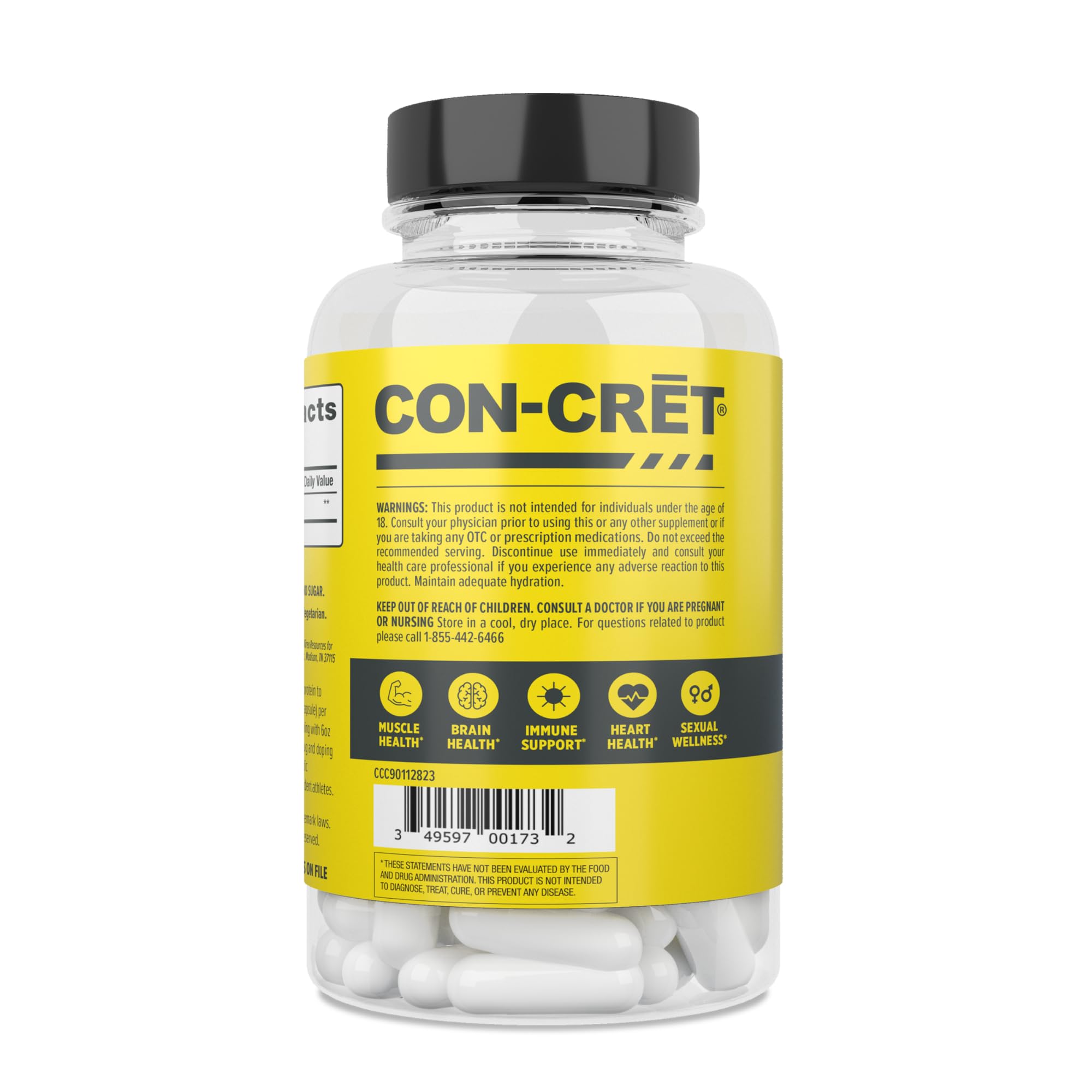 CON-CRĒT frasco en bolsa de deporte, ideal para viajes y rutinas