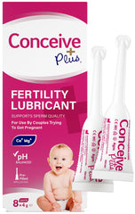 CONCEIVE PLUS frente con ocho aplicadores, uso discreto y práctico