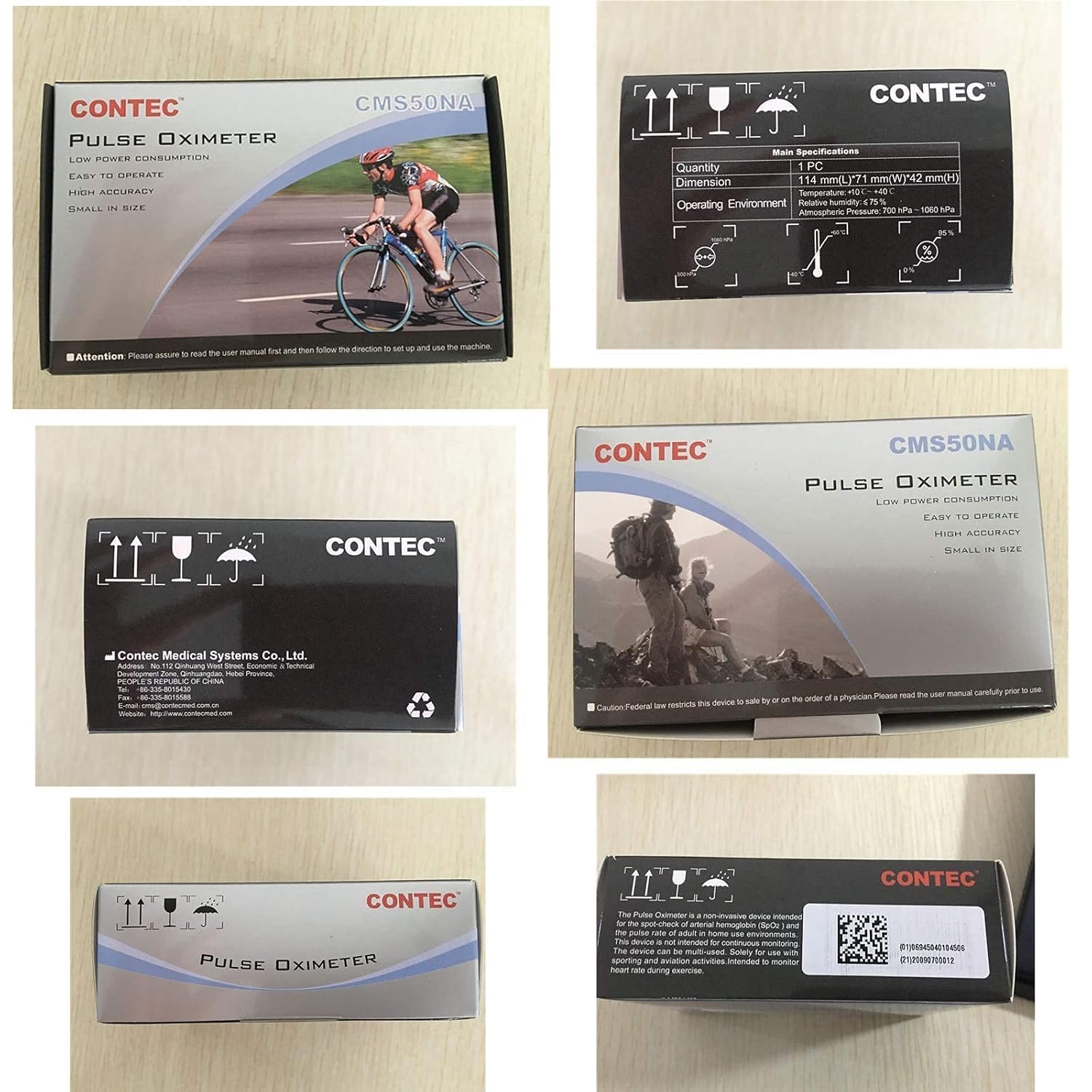 CONTEC pilas AAA y manual incluidos para uso inmediato
