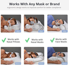 Contour almohada en dormitorio mostrando uso real y estilo de vida