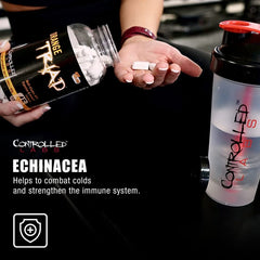 CONTROLLED LABS ingredientes clave exhibidos con etiquetas nutricionales claras