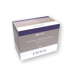 ConvaTec ESENTA etiqueta con información del producto y uso seguro sin látex