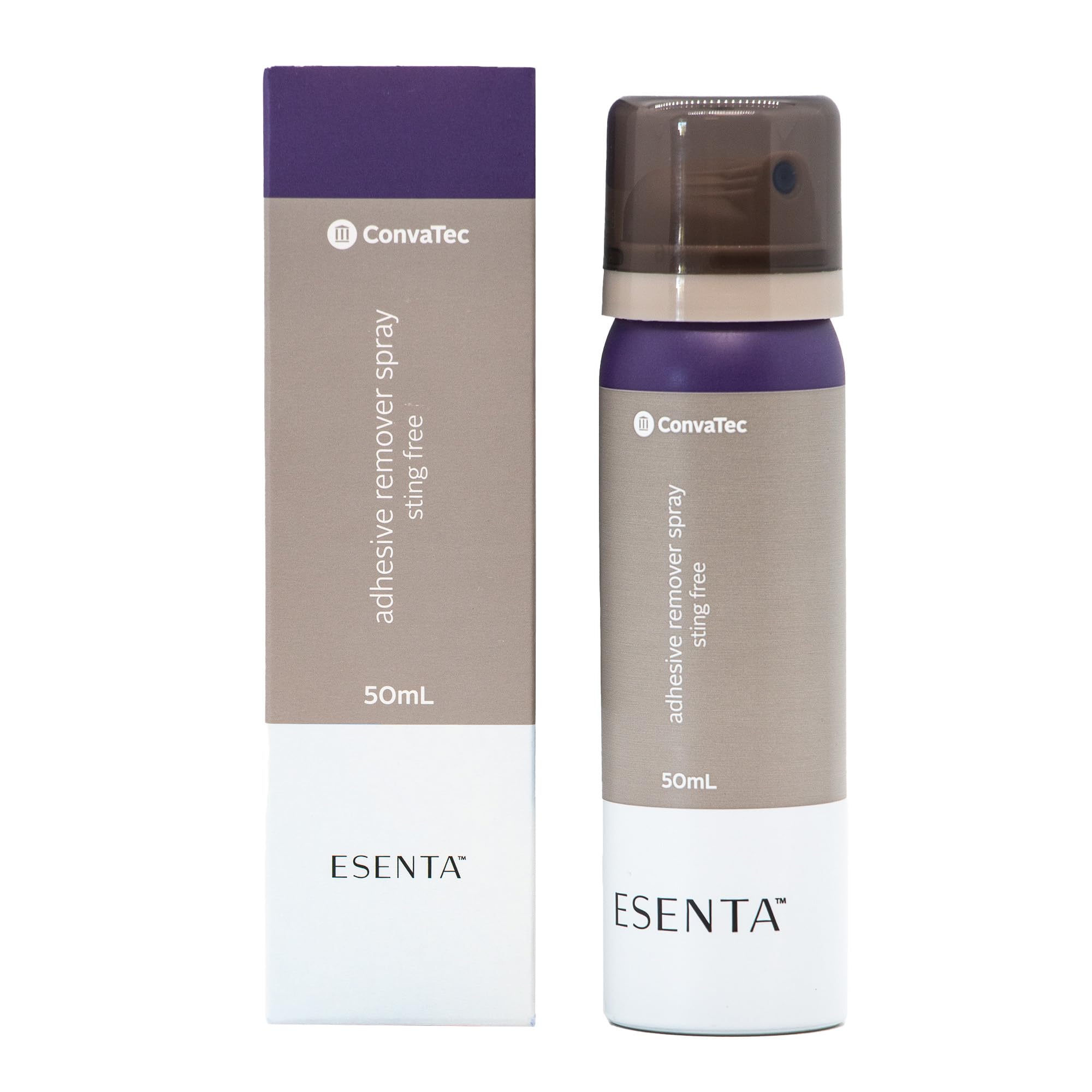 ConvaTec ESENTA frontal del envase mostrando etiqueta clara y 50 mL, fácil identificación