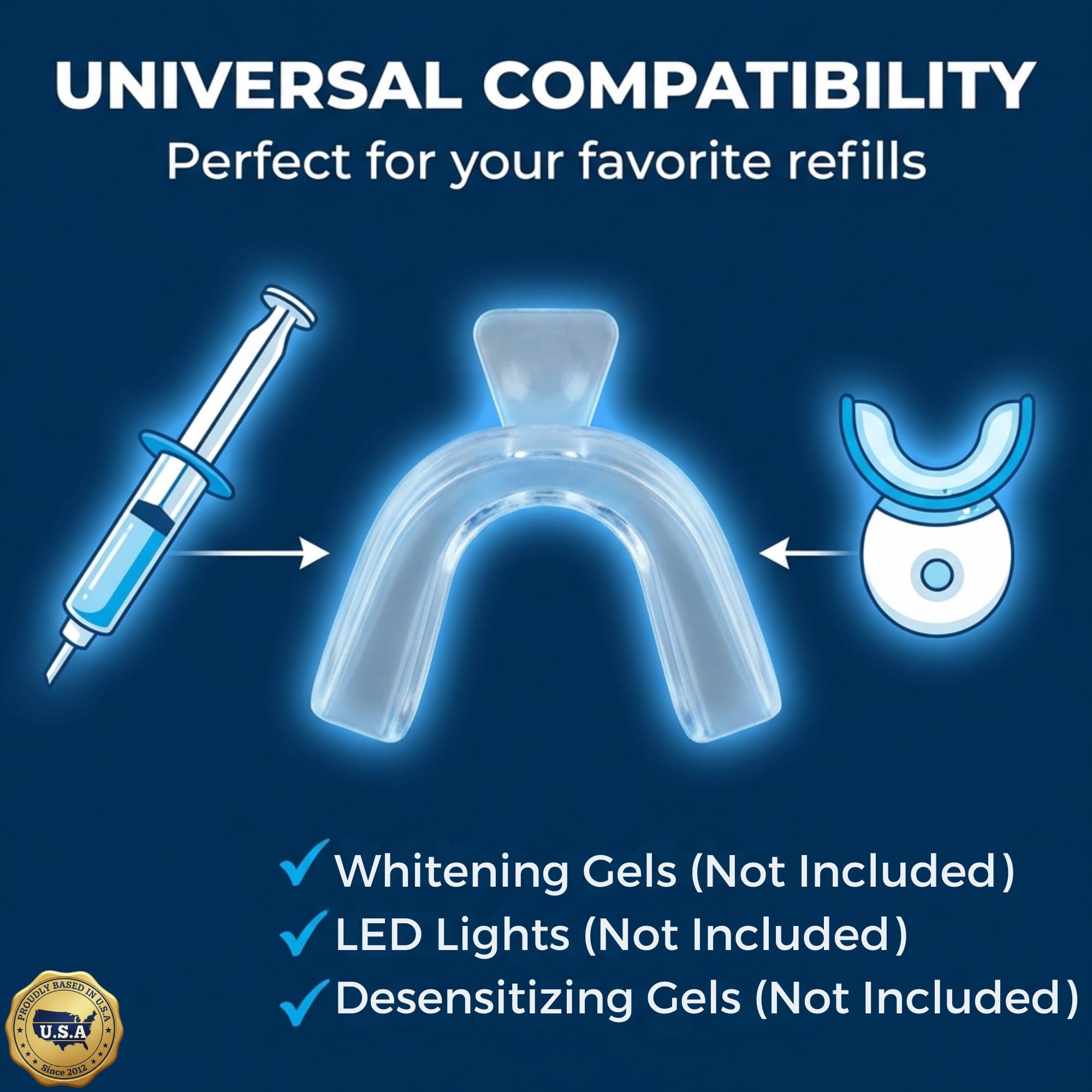 Cool Teeth Whitening estuche dentro de mochila, ideal para viajes y almacenamiento
