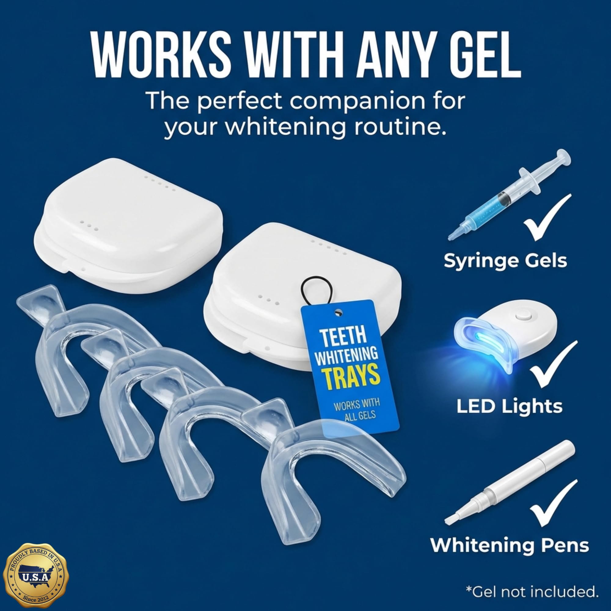 Cool Teeth Whitening estuche ventilado abierto para secado e higiene