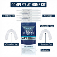 Cool Teeth Whitening etiqueta de ingredientes destacando fórmula profesional