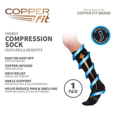 Copper Fit comparación de tamaño junto a una regla para referencia