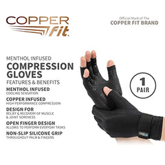 Copper Fit comparación de talla con mano para elegir la medida correcta