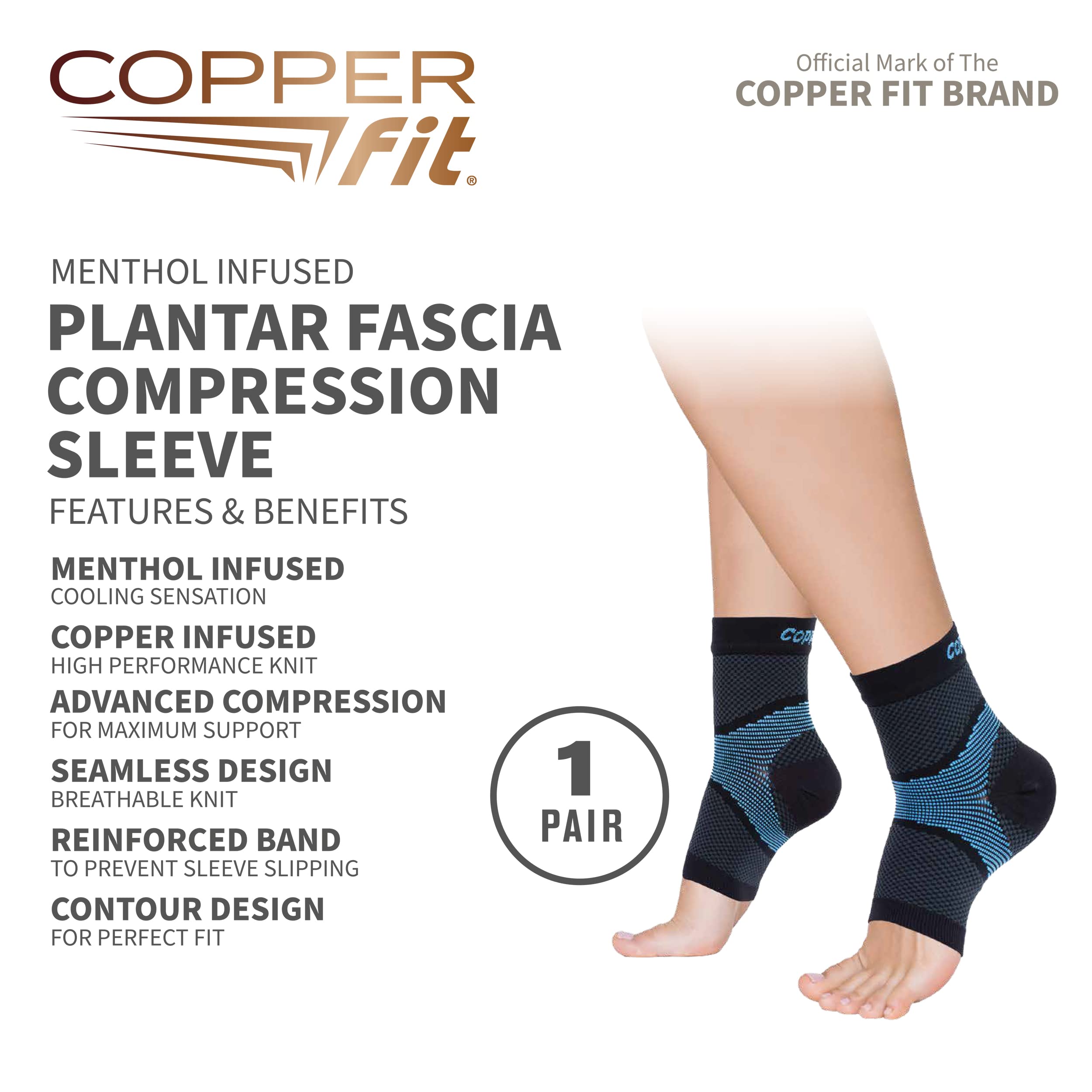Copper Fit detalle de la textura del tejido que mejora la transpiración