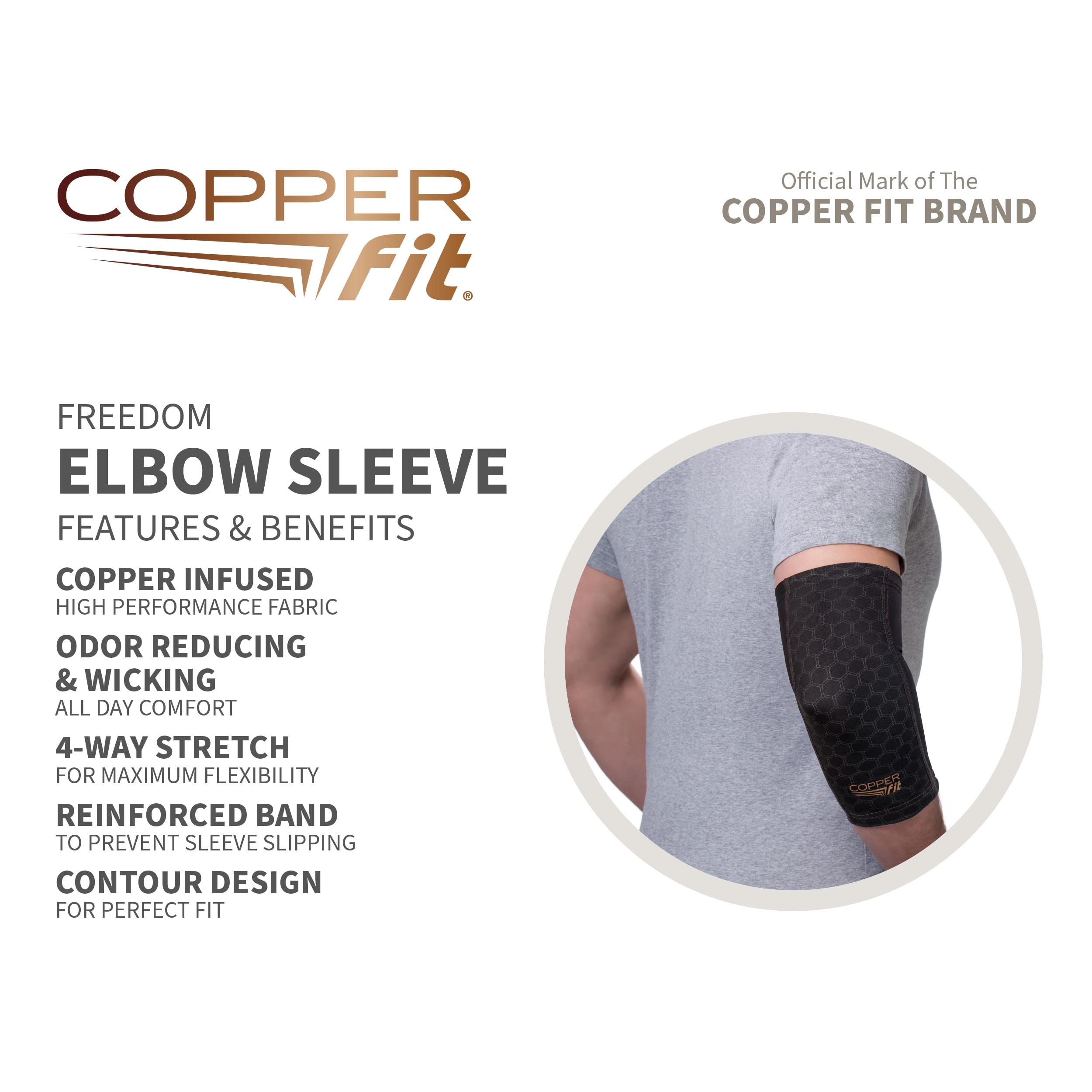 Copper Fit detalle de la textura que mejora la transpiración y confort