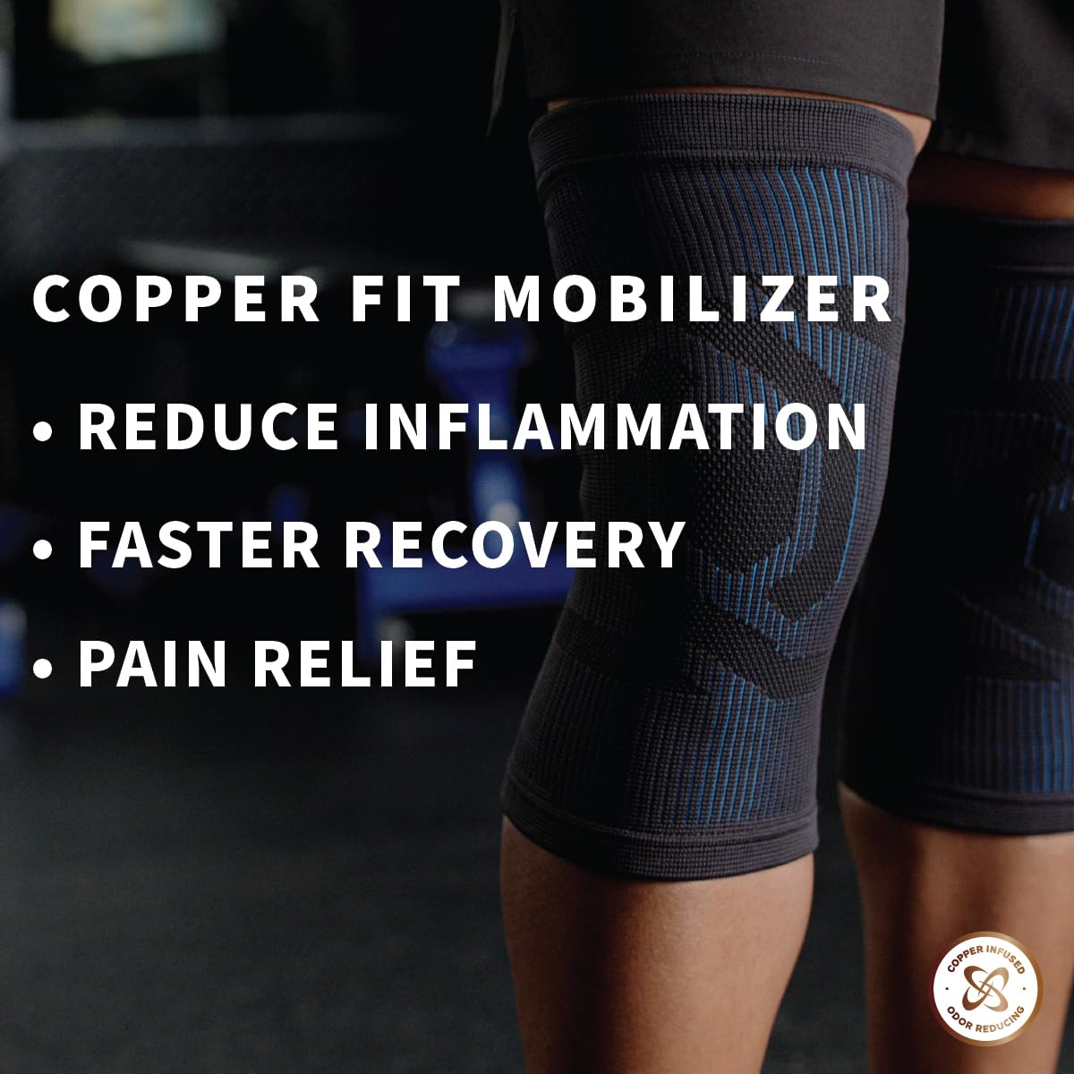 Copper Fit Mobilizer 2XL enfoque en estabilizadores laterales para soporte