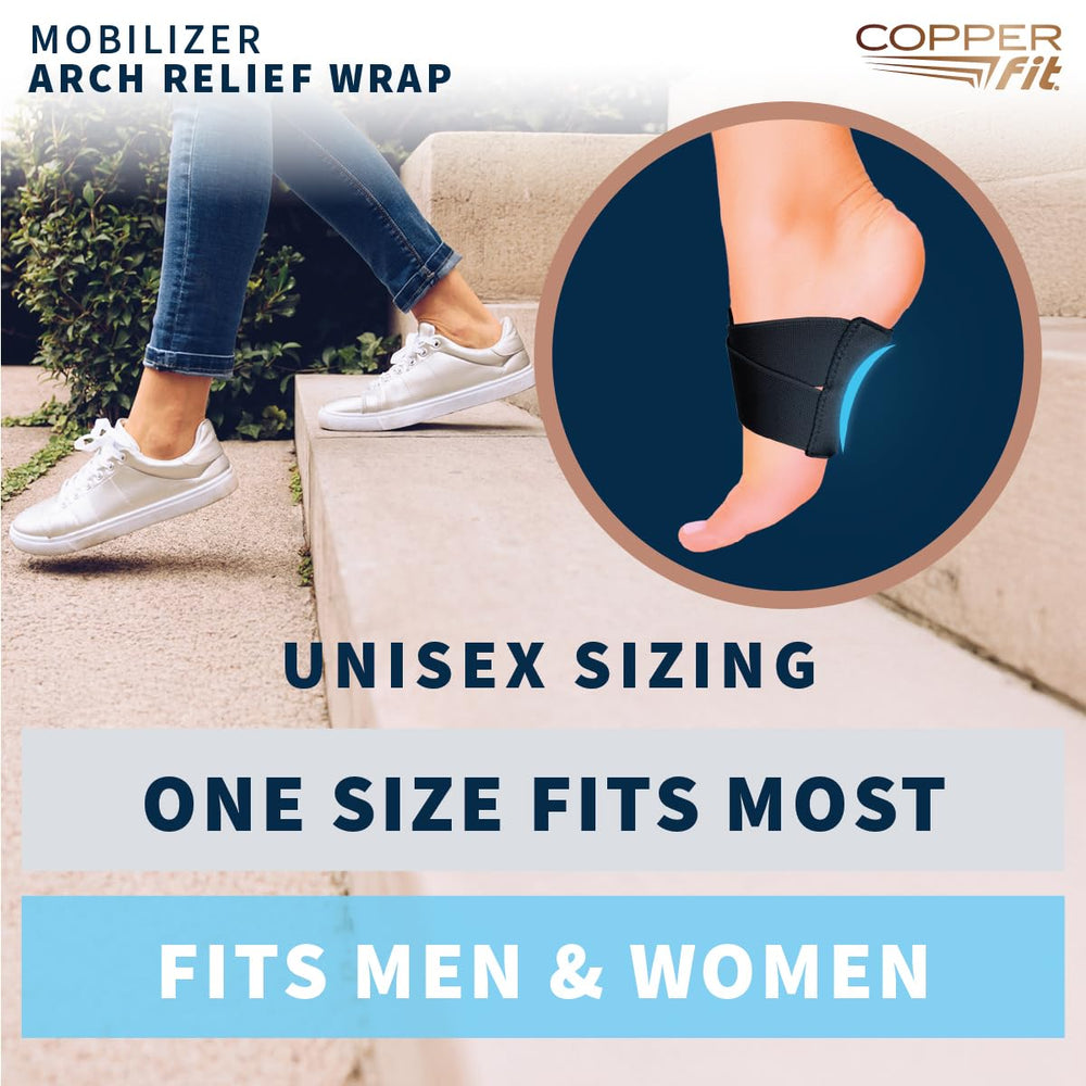 Copper Fit wrap en uso durante caminata para movilidad diaria